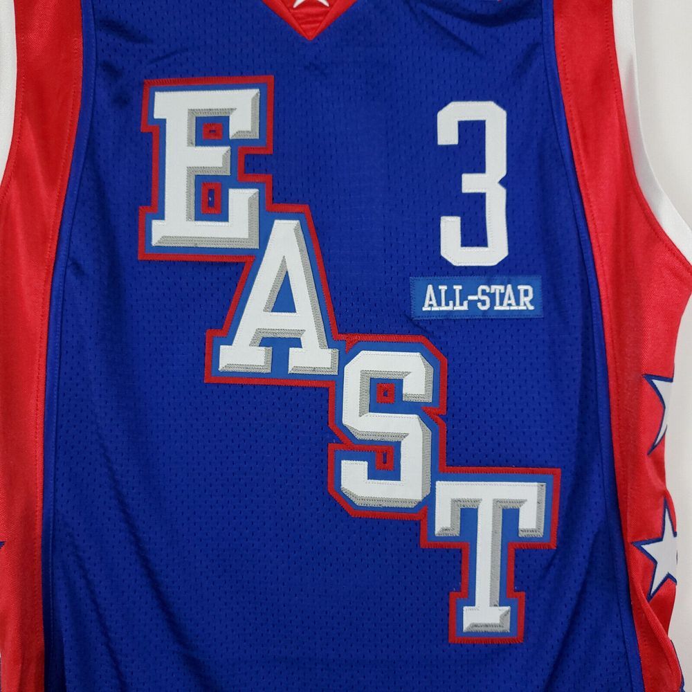Allen Iverson Mitchell & Ness M Medium Authentic NBA All-Star Jersey Blue #3 NWT - Picture 3 of 11